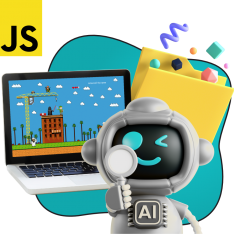 Язык программирования JavaScript + AI. Проектное обучение + геймификация + AI-помощники - КИБЕРшкола программирования для детей, компьютерные курсы для школьников, начинающих и подростков - KIBERone г. Курганинск