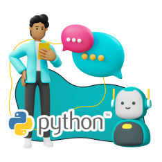 Умный чат-бот на Python - КИБЕРшкола программирования для детей, компьютерные курсы для школьников, начинающих и подростков - KIBERone г. Курганинск